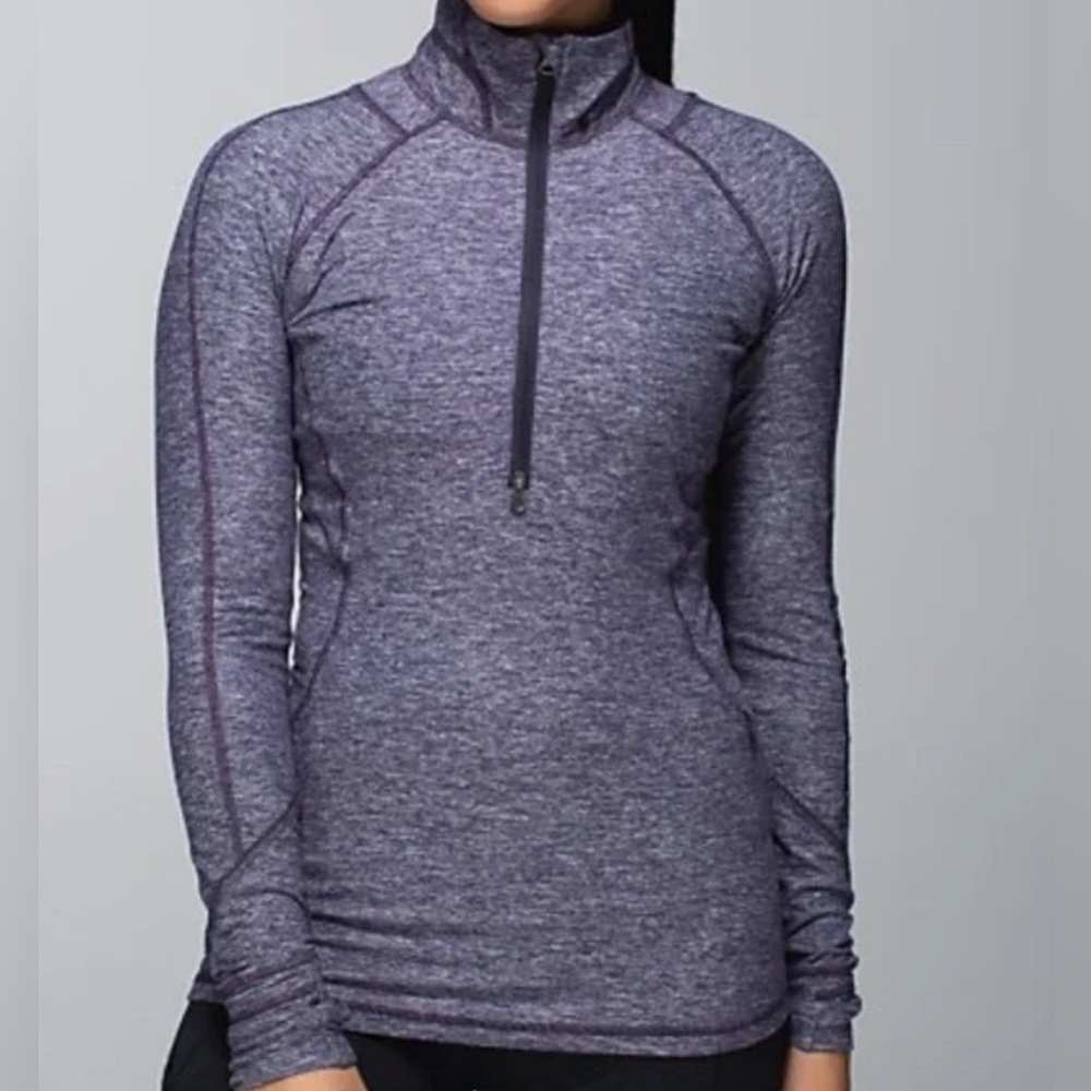Lululemon athletica Race Your Pace Violet Long Sleeve Jacket Half Zipper Sz 6